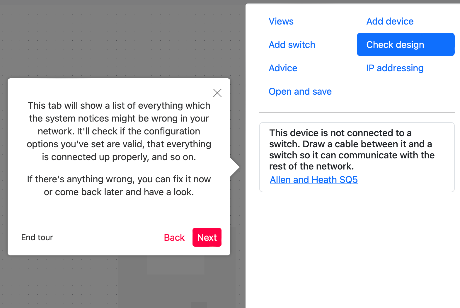 The “Check design” tool pane is highlighted with a tool tip which explains the sorts of problems the tool can detect.